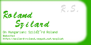 roland szilard business card